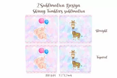 Cute Animals Skinny Tumbler 20 Oz Sublimation design. Product Image 2