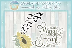 Your Wings Were Ready But My Heart Was Not Sunflower SVG Product Image 4