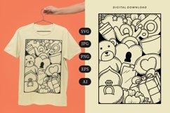 Valentine Doodle T-shirt | SVG Product Image 1