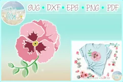 Pansy Flower Svg Dxf Eps Png Pdf Files For Cricut Silhouette Product Image 1