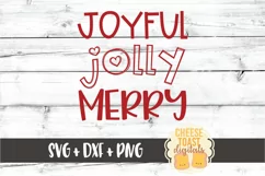 Joyful Jolly Merry - Christmas SVG PNG DXF Cut Files Product Image 2
