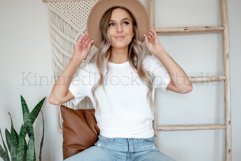 3001 Bella and Canvas White Shirt Mockup, White Shirt Mockup Product Image 1