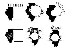 Illinois Monograms SVG, JPG, PNG, DWG, CDR, EPS, AI Product Image 3