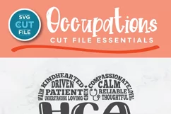HCA svg, a Health Care Aide SVG with subway art heart Product Image 2