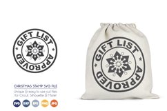 Gift List Approved - Christmas Stamp SVG Cut Files Product Image 1