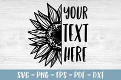 Half sunflower SVG Sunflower PNG Sunflower clipart Cutting Product Image 1