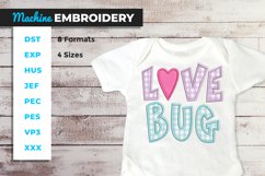 Love Bug Applique Machine Embroidery Product Image 1