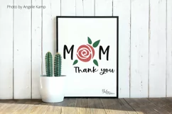 Thank You Mom. Mothers Day SVG. Mom SVG. Mother's Day. Product Image 2