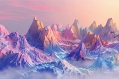 Majestic sunrise over snowcapped mountain peaks Product Image 1