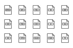Set Of File Format Icons Product Image 1