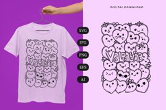 Valentine's Day Doodle T-shirt | SVG Product Image 1