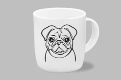 Pug svg, Dog face svg, Pug png, Svg files for cricut Product Image 3