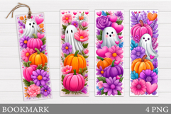 Cute Ghost Bookmark. Halloween Bookmark Sublimation Product Image 1