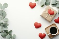 Valentine Mockup Background, Valentine Flat Lay Product Image 1