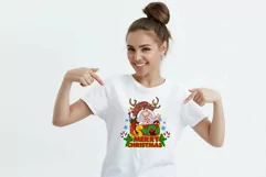 Merry christmas png christmas gnome a gnome in a sleigh png Product Image 2
