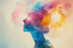 Mental Health Abstract Painting Background Wallpaper Product Image 1