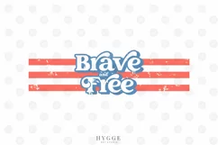 Brave and Free Sublimation design | Patriotic PNG | Flag PNG Product Image 3