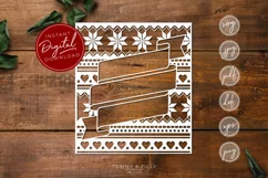 Christmas Pattern Banner - SVG EPS DXF PNG PDF JPG Cut File Product Image 1