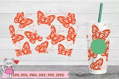 Butterflies Full Wrap Venti Cold Cup 24 oz Product Image 1