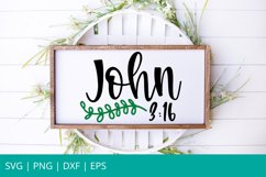 John 316 SVG, Christian SVG, Glowforge SVG, Bible Verse SVG Product Image 1