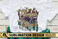 Christian Sublimation PNG Animal Print Chosen Blessed PNG Product Image 1