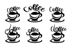 Papercut Coffee Cup Set with Coffee Text Product Image 2