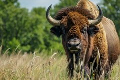 Majestic american bison in natural habitat Product Image 1