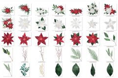 Watercolor Poinsettias Clip Art Product Image 2