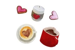 Watercolor Valentines Day Love Clipart Product Image 2