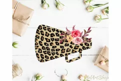 Cheer png, Cheerleader png, Leopard print, Sublimation Product Image 1