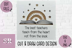 Thank you teacher card | Paper cutting | teacher card SVG Product Image 2