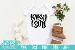 Cute Baby SVG - Baby Girl - Newborn SVG Product Image 1