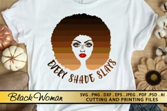 Black Woman SVG Melanin SVG PNG DXF EPS For Cutting Printing Product Image 1