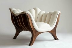 Modern designer curved sofa on white background Product Image 1