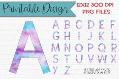 Watercolor Sublimation Alphabets Printable Designs Product Image 1