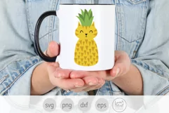 Pineapple Cat Svg, Pineapple Svg, Funny Cat svg, Cute Fruit Product Image 5