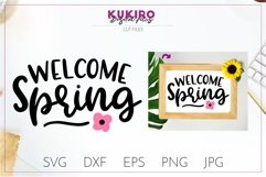 Welcome Spring Svg - Easter CUT FILE - Sign making file Product Image 1