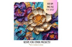 Flower 3d Tumbler Wrap | Bright 3d Sublimation Tumbler Png Product Image 2