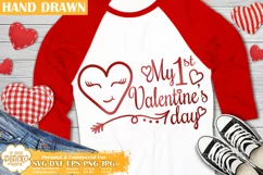 My First Valentine's Day SVG | Valentine Heart SVG Cut File Product Image 1