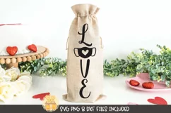 Valentine SVG | Love | Valentine's Day 2021 Wine Bag Design Product Image 1
