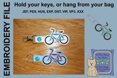 ITH Basic Bike Key Fob - Embroidery Design Product Image 1