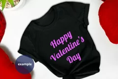 Black T-shirt Valentine's day PSD & JPG Mockup full wrap Product Image 2