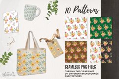 Mustard Pink Seamless Patterns Digital Paper Flowers Floral Product Image 2