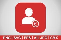 Vector Euro with Man Icon Product Image 1