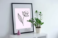 Flower Svg, hand drawn line art Flower png, flower cut svg. Product Image 2