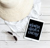 Mama Needs A Vacay - Hand Lettered SVG Product Image 1