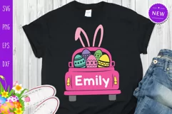 Easter Truck Svg, Easter Truck With Girl Name Svg Product Image 2