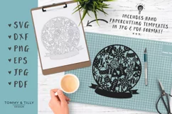 Christmas Pattern Globe - SVG EPS DXF PNG PDF JPG Cut File Product Image 6