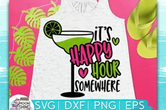 It's Happy Hour Somewhere SVG DXF PNG EPS Cutting Files Product Image 1