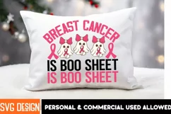 Breast cancer is boo sheet Breast cancer sublimation design Product Image 2